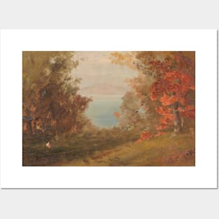 Woodland Scene in Autumn (Hudson, New York or Maine) by Frederic Edwin Church Posters and Art